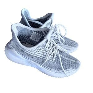 Danskin Ecstatic Sneakers Vegan Textile Gray White Womens 6.5 Athleisure Sporty
